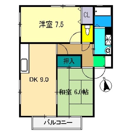 ハイツフルールの物件間取画像